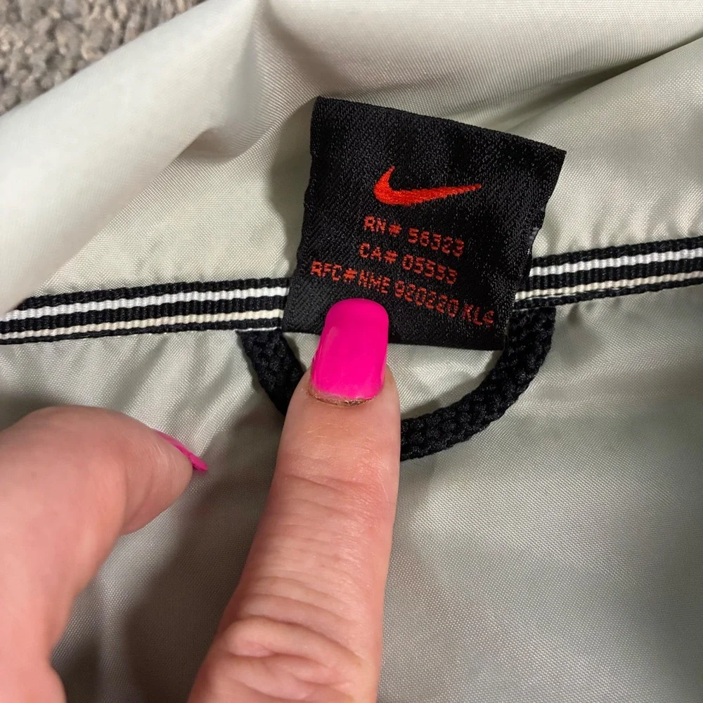 Vintage 90s Nike Windbreaker Jacket Gray Black Yellow Size Large Streetwear